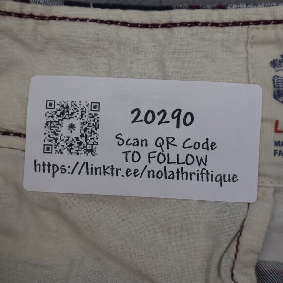 American Eagle Shorts Mens 30 Black Check Plaid Longer Length Uniform Preppy - Picture 15 of 15